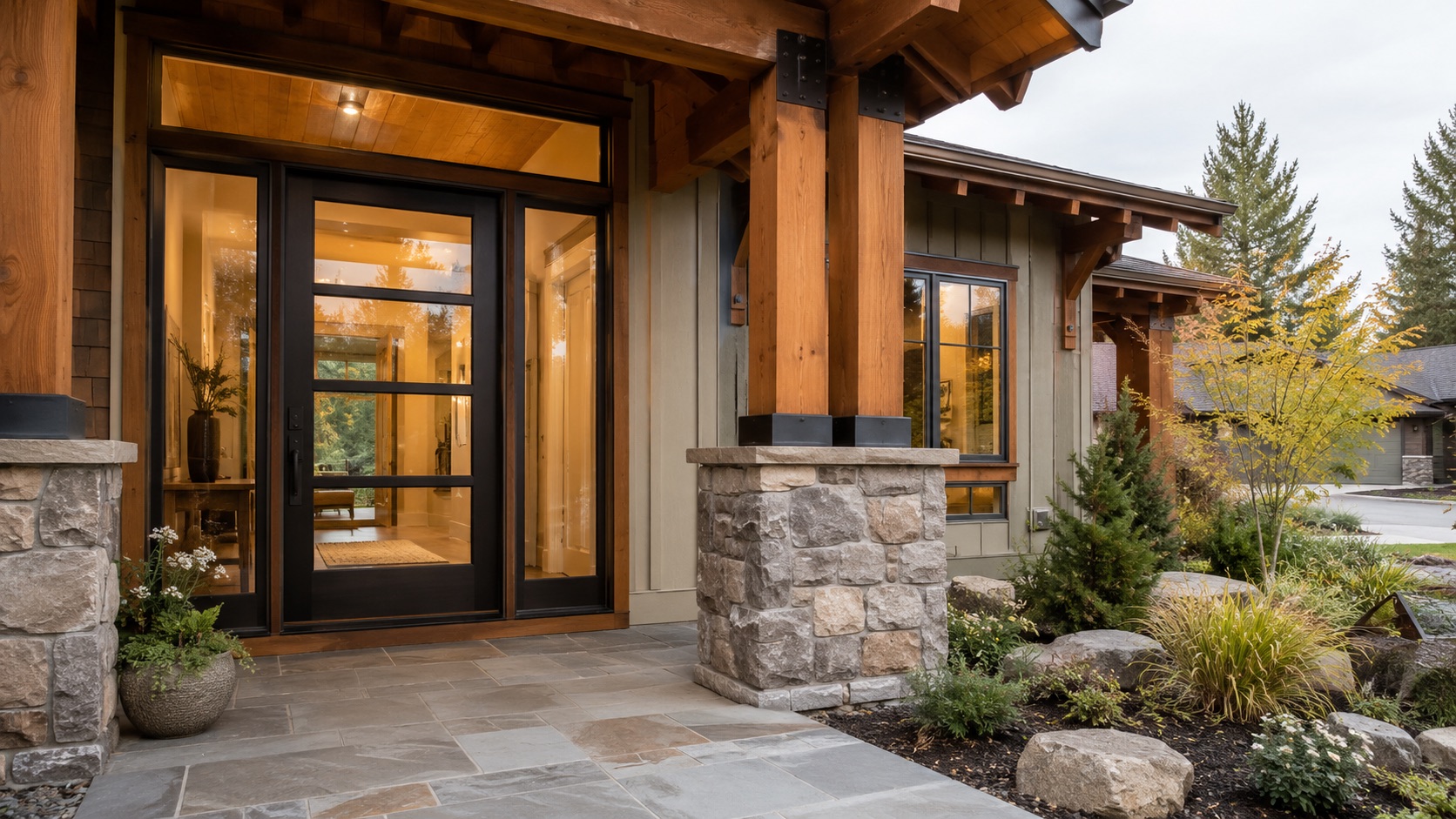 A home with a newly installed exterior door